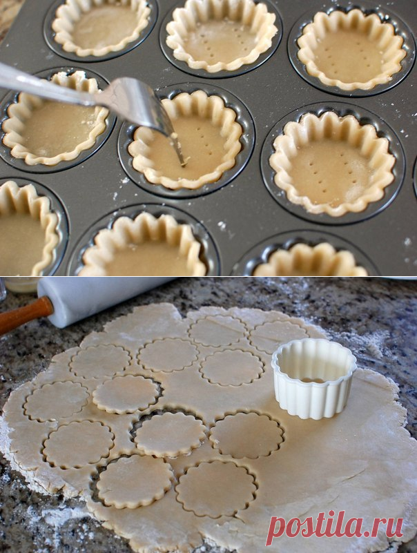 Лучший рецепт тарталеток (2 вида теста - сладкие и под закуски).