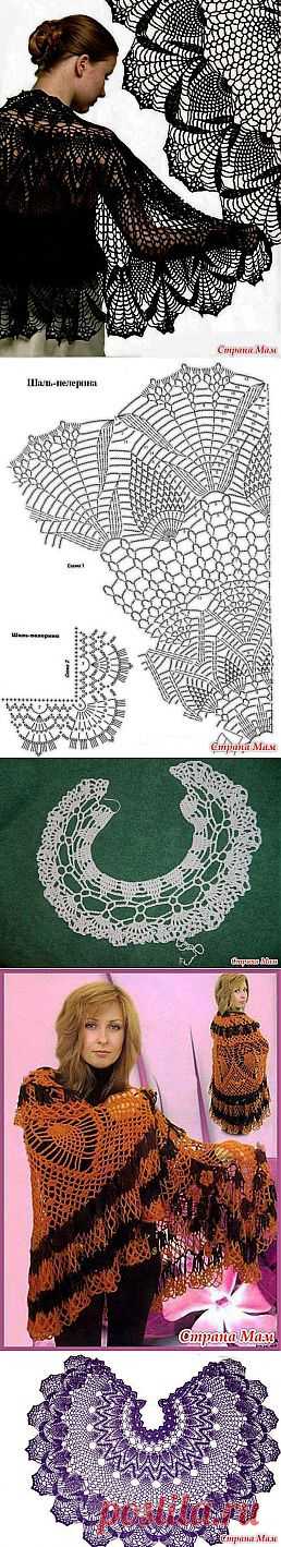 Шаль-пелерина крючком. Вяжем вместе!: Дневник группы "Вяжем вместе он-лайн" - Страна Мам