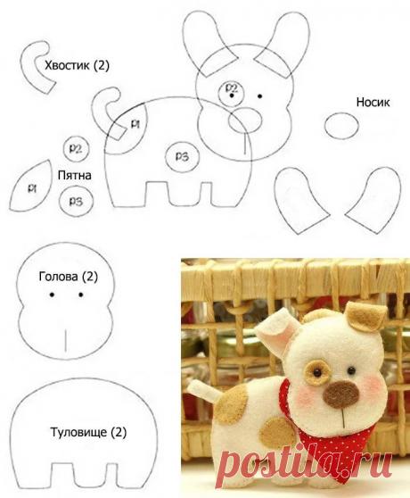 собачка из фетра своими руками с выкройками: 13 тыс изображений найдено в Яндекс.Картинках