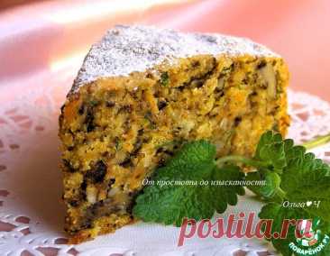 Мятный морковный пирог с грецкими орехами – кулинарный рецепт