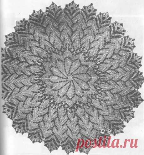 ХУДОЖЕСТВЕННОЕ ВЯЗАНИЕ НА СПИЦАХ. Модели и схемы узоров салфеток и скатерти