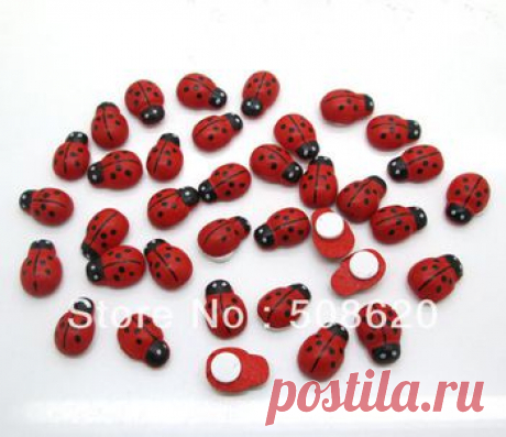 200Pcs Окрашенные Божья коровка Самоклеющиеся Вуд Крафт Кабошон скрапбукинг украшения 9x13mm, принадлежащий категории Хобби и относящийся к Дом и сад на сайте AliExpress.com | Alibaba Group