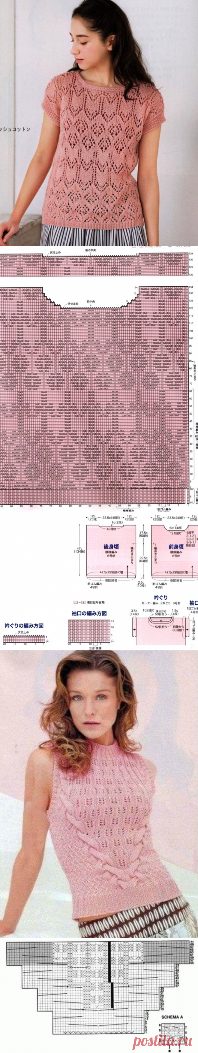 Романтичная подборка "зефирных топов" + мастер-класс рифлёной сеточки спицами. | Asha. Вязание и дизайн.🌶 | Яндекс Дзен