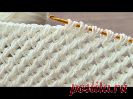 Great 👌💯 in white  Very easy Tunisian crochet baby blanket pattern online tutorial for beginners