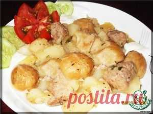 Картофель, тушенный с нудлями по-украински - кулинарный рецепт