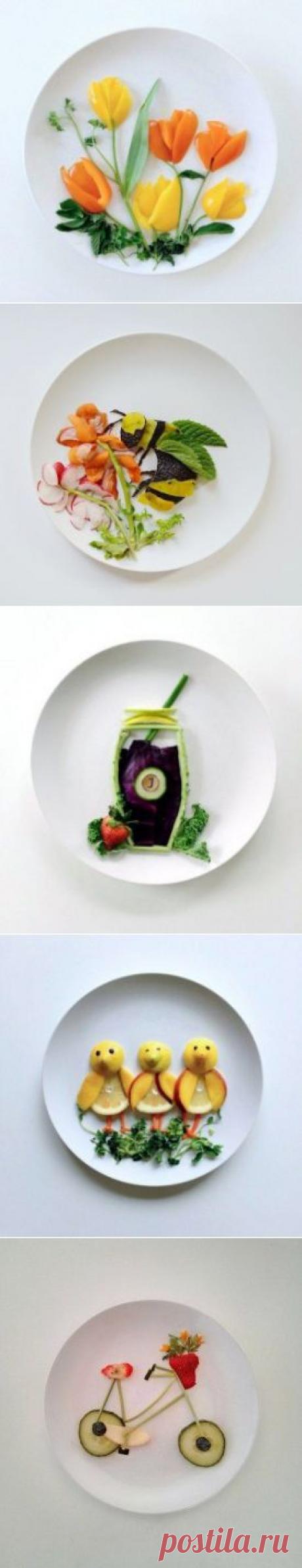 Кулинарные картины на тарелке