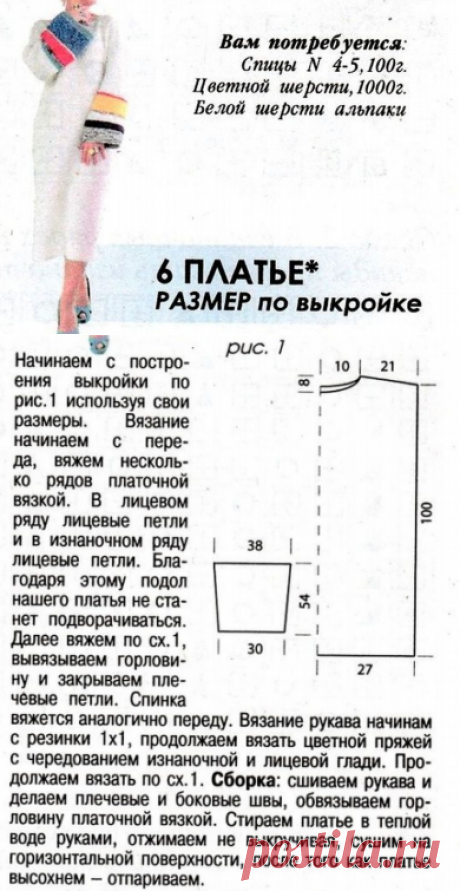 Теплые свитеры оверсайз, пальто и свитер с орнаментом, белое платье - модели спицами из журнала Мод | Ирина СНежная &amp; Вязание | Яндекс Дзен