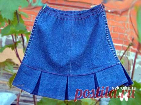 Выкройка детской юбки из джинса. Скачать бесплатно выкройку детской юбки. Страница 0
