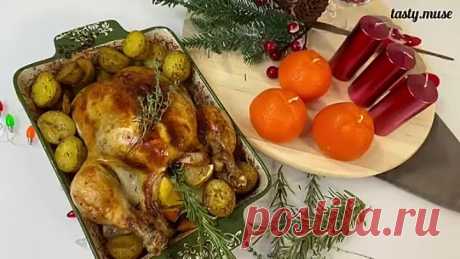 НОВОГОДНЯЯ фаршированная КУРИЦА целиком! Рецепт в духовке. Классическое блюдо на