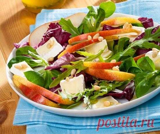 Мастер-класс «Зеленый салат с мягким сыром и грушами»