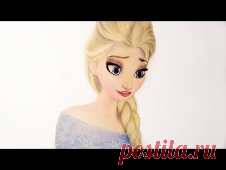 Как нарисовать Эльзу из "Холодное Сердце" / How to Draw Elsa