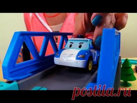 Мультфильмы про машинки - Робокар Поли - Игрушечные Машинки и Умная Трасса