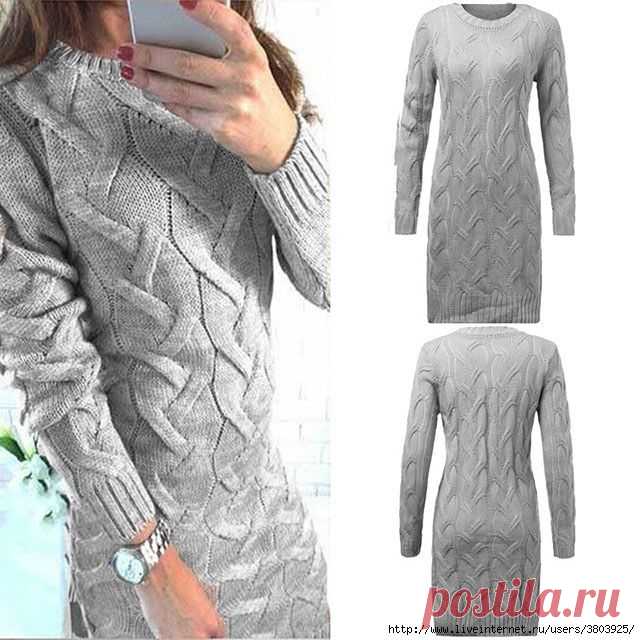 Платье спицами