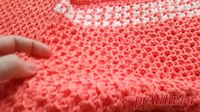 Узор Путанка тунисским крючком. Тунисское вязание