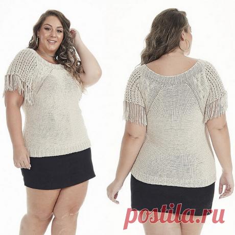10 симпатичных моделей плюс-сайз крючком и спицами | Вязание с Paradosik_Handmade | Дзен