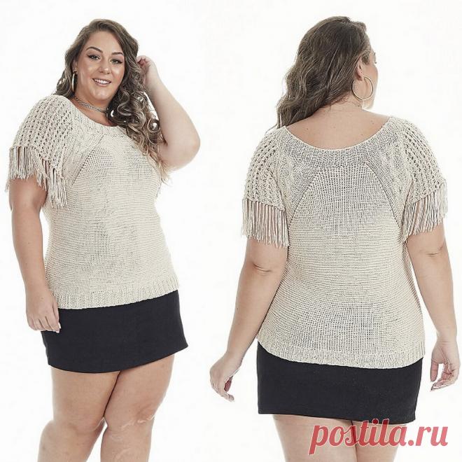 10 симпатичных моделей плюс-сайз крючком и спицами | Вязание с Paradosik_Handmade | Дзен