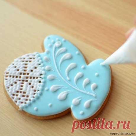 Учимся расписывать пряники❄❄❄
