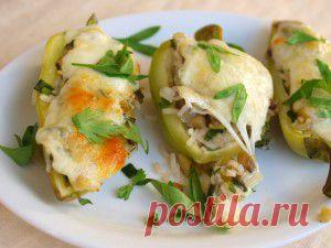 Фаршированный перец с моцареллой и баклажанами