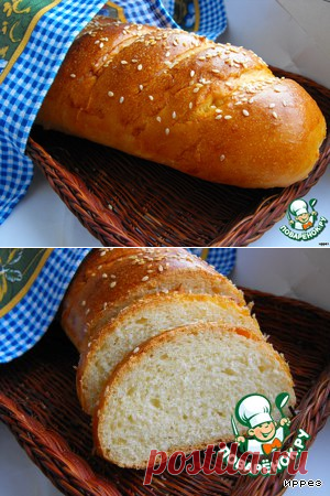 Батон пшенично-молочный - кулинарный рецепт