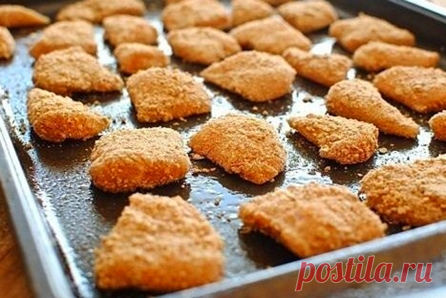 Куриные наггетсы в духовке / Простые рецепты