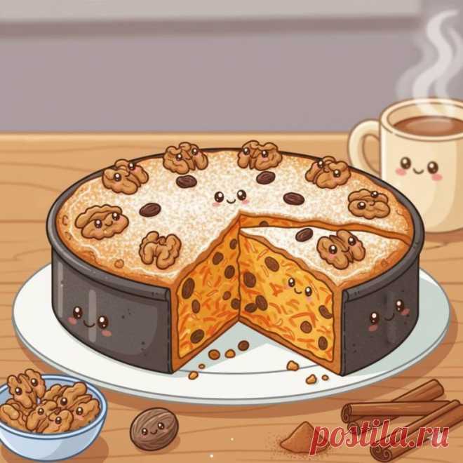 МОРКОВНЫЙ ПИРОГ — НЕЖНЫЙ, ВЛАЖНЫЙ И С АРОМАТОМ КОРИЦ
Многие удивляются: «Пирог из моркови? Это как?»
Но стоит попробовать — и влюбляешься навсегда.