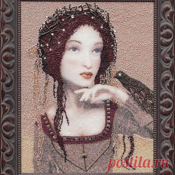 Анна от Анны Зуевой, техника: бисер на холсте