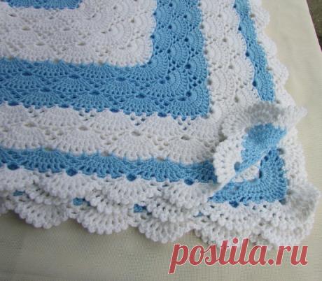 Продам.Плед детский вязаный Кроха