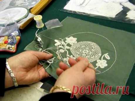 Irish Crochet Lace Demonstration 2 by Nora Finnegan