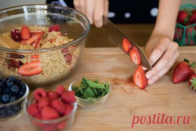 Здоровые и полезные завтраки. Кускус с ягодами