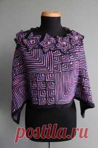 Пелерина - ДОМИНО Помогите со схемкой!!! хотела мамочке связать