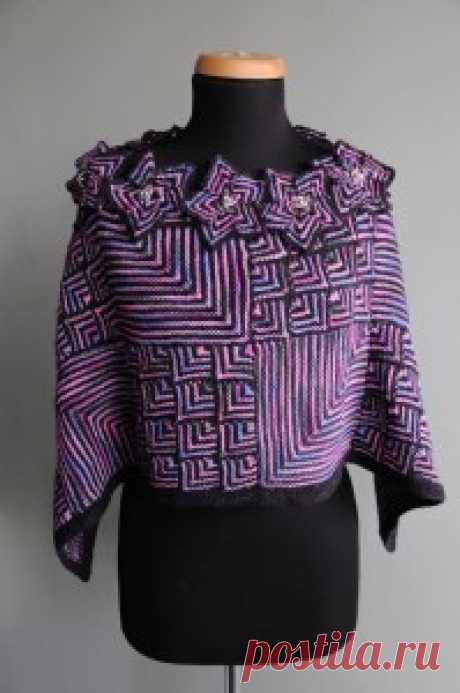 Пелерина - ДОМИНО Помогите со схемкой!!! хотела мамочке связать