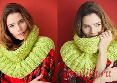 Шарф снуд спицами