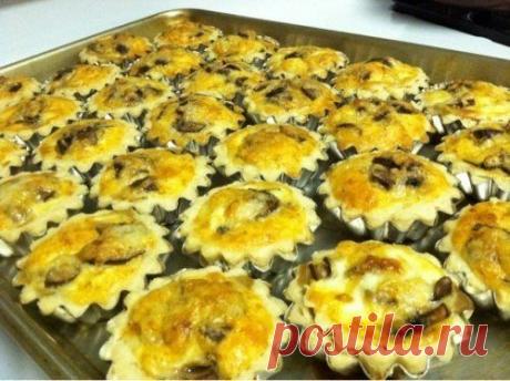 Как приготовить грибные тарталетки - рецепт, ингридиенты и фотографии