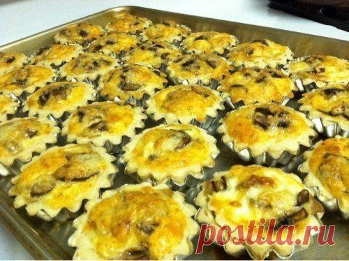 Как приготовить грибные тарталетки - рецепт, ингридиенты и фотографии