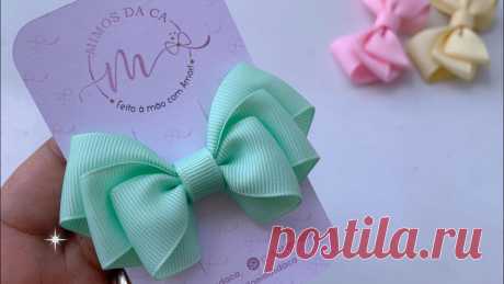 LAÇO LARA🎀FITA 5/INICIANTE #PAP #iniciantes #laço Medidas:2x 12cm2x 8cm