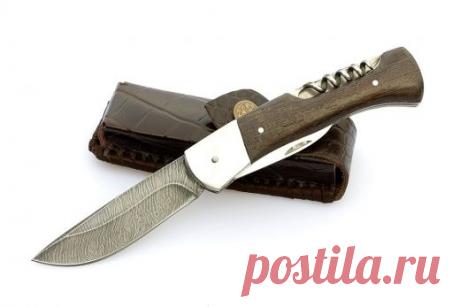 Складной нож из дамасской стали «Турист» - интернет-магазин ножей Ворсмы