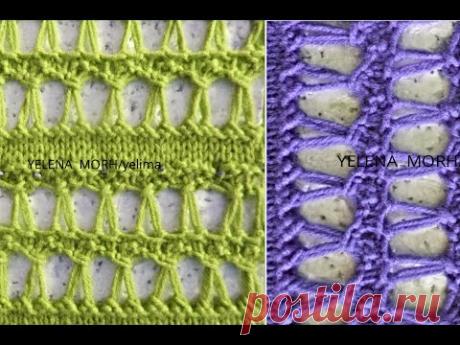 Мережечный узор ''Узел макраме'' | Вязание спицами для начинающих