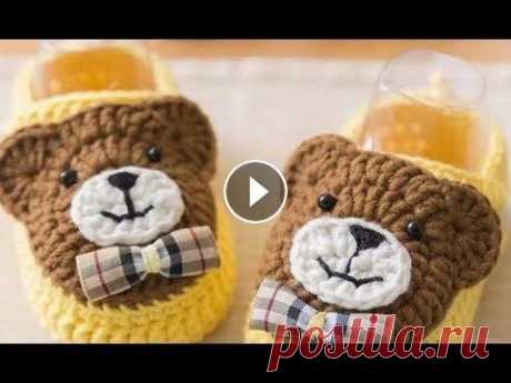 Тапочки детские Мишутка 1 часть Ссылка на схему Подписывайтесь на мою группу ВК и добавляйте свои идеи. Еще больше видео уроков по вязанию крючком на моем канале в плейлисте Вяжем кр...