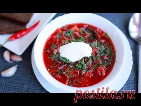 Вкуснейший БОРЩ без мяса с грибами. Простой и быстрый рецепт.