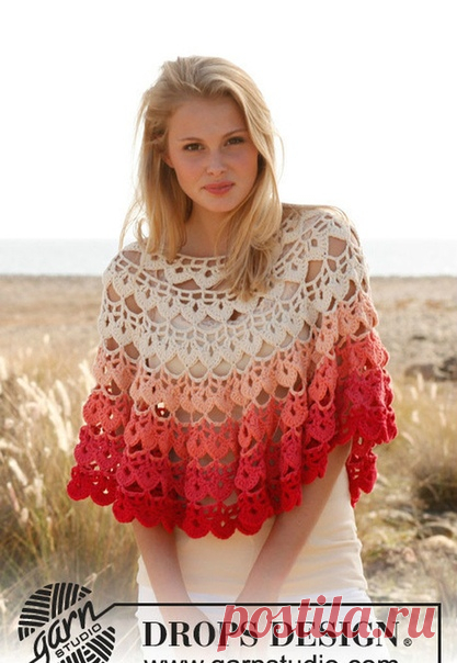 Вяжем крючком пончо. Схема вязания
#вязание_крючком 
#вязание