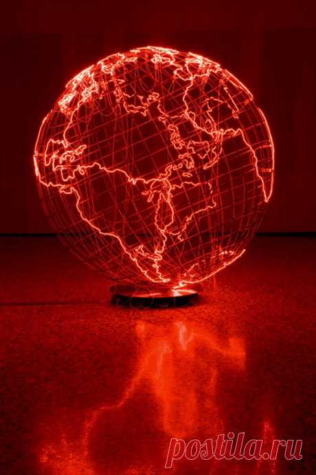 Neon Red World by Mona Hatoum Entitled &quot;Hot... | IanBrooks.me