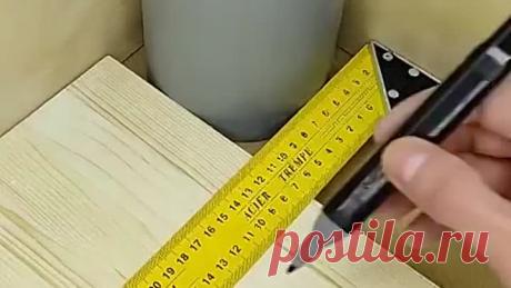 Удобный способ вырезать круглое отверстие. Школьная геометрия пригодилась!