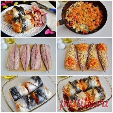 Рулеты из скумбрии с сыром и овощами 🥰

Маленькая просьба, кто заберёт к себе рецепт в закладки, оставьте любой смайл в комментариях.
Хочу видеть тех, кому нравится то, что я делаю Для меня это очень важно. 

Сохрани, чтобы приготовить 

Ингредиенты:
Скумбрия — 2 шт.
Сыр — 100 г
Лук репчатый — 1 шт.
Морковь — 1 шт.
Чеснок — 1 зубчик
Болгарский перец — 0,5–1 шт.
Зелень — по вкусу
Соль — по вкусу
Перец черный молотый — по вкусу
Растительное масло — 2–3 ст. л.

Приготовление:
1. Под