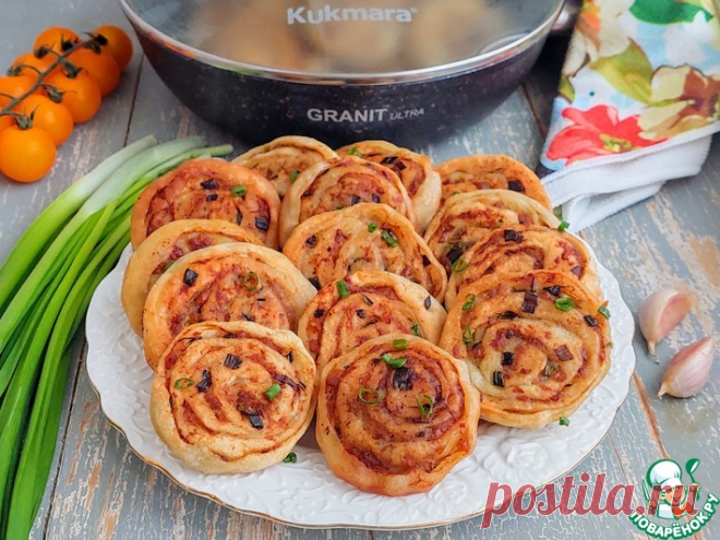Лепешки с фаршем и зелёным луком Кулинарный рецепт