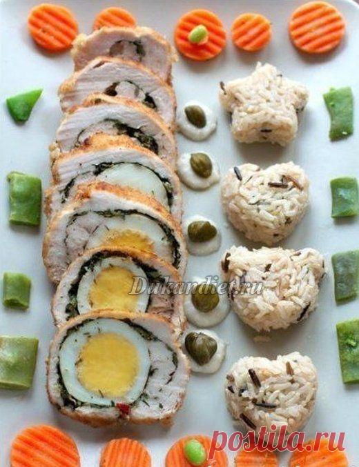 Куриные биточки с яйцом | Диета Дюкана