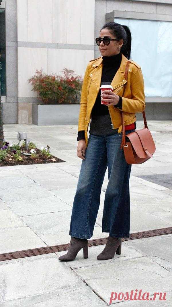 C чем носить широкие джинсы 2021|2022 (фото)