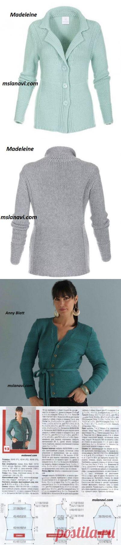 Простой жакет спицами | Вяжем с Лана Ви