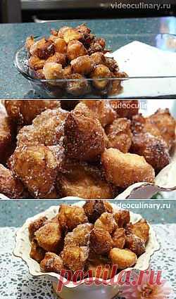 Пончики из заварного теста - Видеокулинария.рф - видео-рецепты Бабушки Эммы