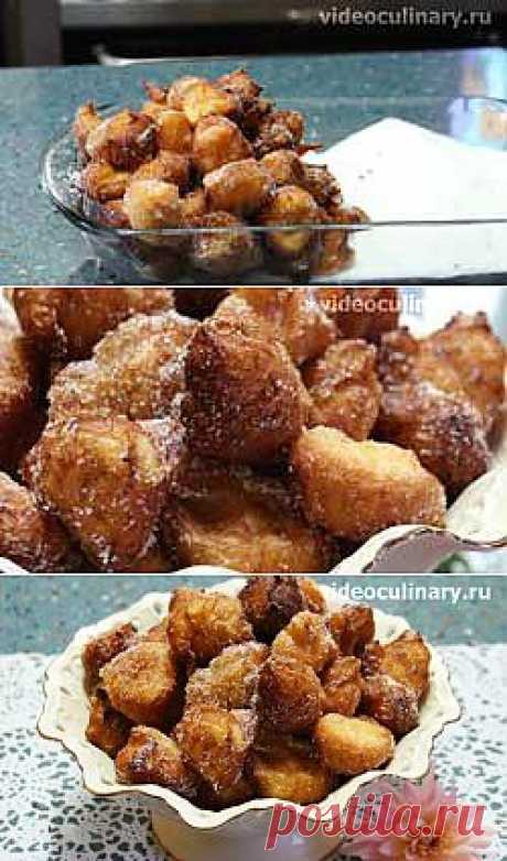 Пончики из заварного теста - Видеокулинария.рф - видео-рецепты Бабушки Эммы