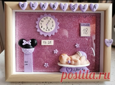 Необычная рамка декорированная полимерной глиной